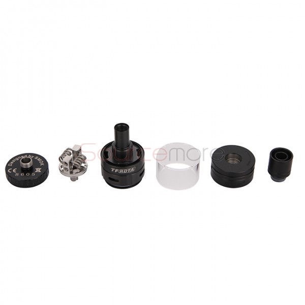 Smok TF-RDTA Side Airflow Slots Direct-to-coil Design 5ml Rebuildable Tank Atomizer with 16mm S2 Deck-Black
