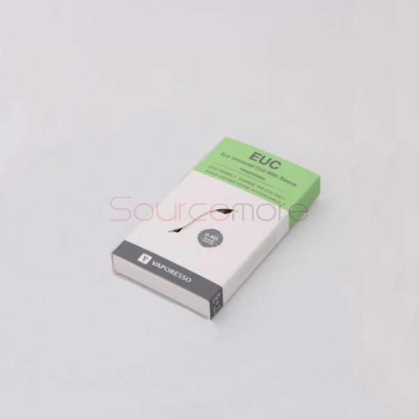 Vaporesso Estoc Replacement Coil Traditional EUC Clapton Coil Head with EUC Sleeve 5pcs- 0.4ohm