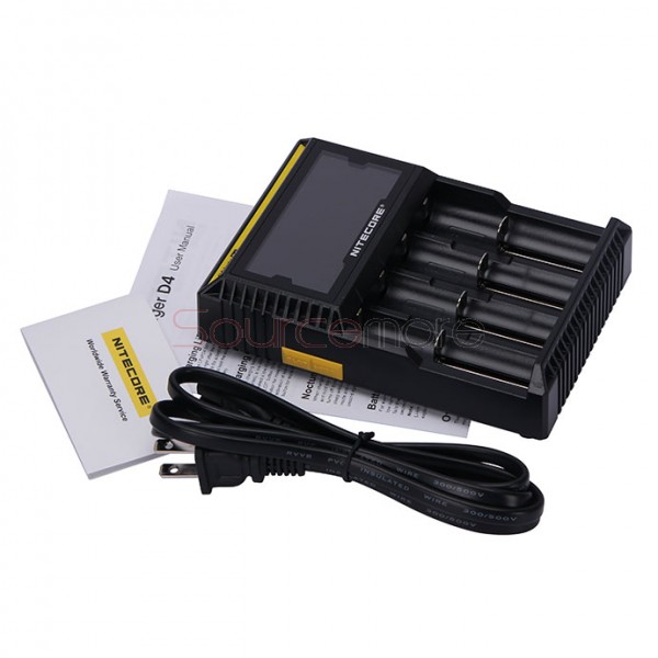 Nitecore D4 Digicharger with 4 Channels for Li-ion Battery - UK Plug