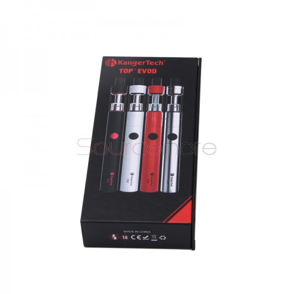 Kanger Top Evod Top-filling Design VOCC-T 1.7ml Top Evod Tank with 650mah Evod Battery Starter Kit-Silver