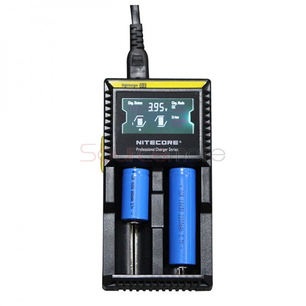 Nitecore D2 Digicharger with 2 Channels for Li-ion Battery - EU Plug