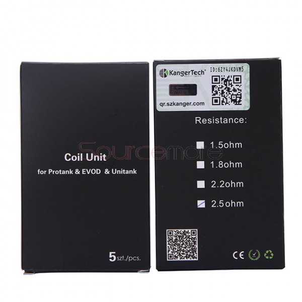 Kanger Single Coil Unit MT32 Coils - 2.2ohm 5pc