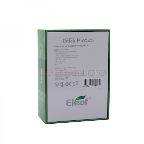 Eleaf iStick Pico 25 with ELLO Kit 2ml -White greenery