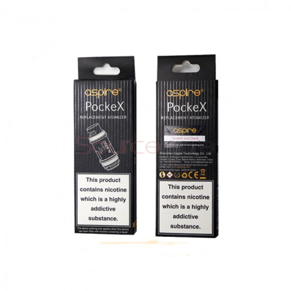 Aspire PockeX Replacement Coil Head 5pcs - TPD 0.6ohm