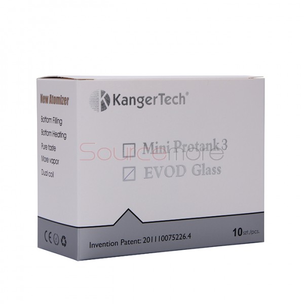 Kangertech EVOD Glass Clearomizer Bottom Dual Coil Clearomizer 1.5ml-Red