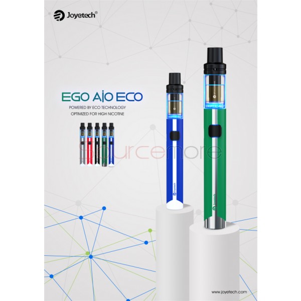 Joyetech eGo AIO ECO Kit with 650mah and 1.2ml Capacity-Red