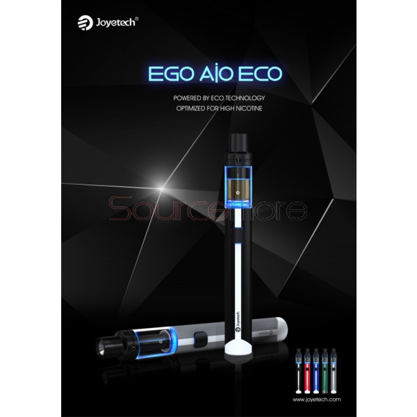 Joyetech eGo AIO ECO Kit with 650mah and 1.2ml Capacity-Red