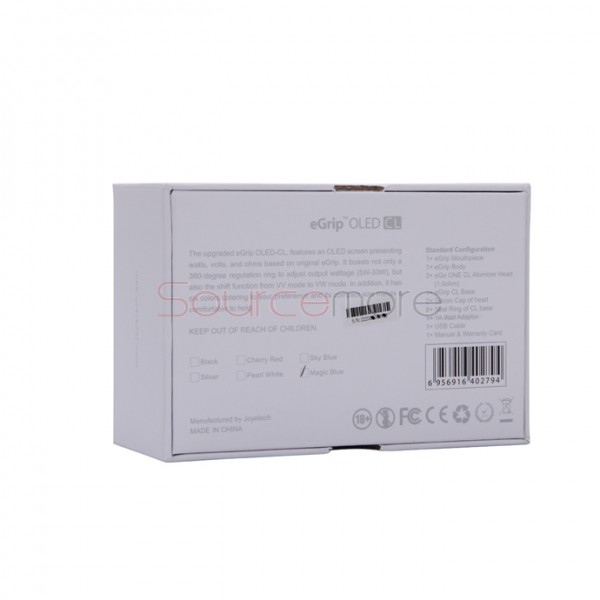Joyetech eGrip OLED 30W CL Version Starter Kit VV/VW Mode 1500mah/3.6ml Capacity EU Plug-Red