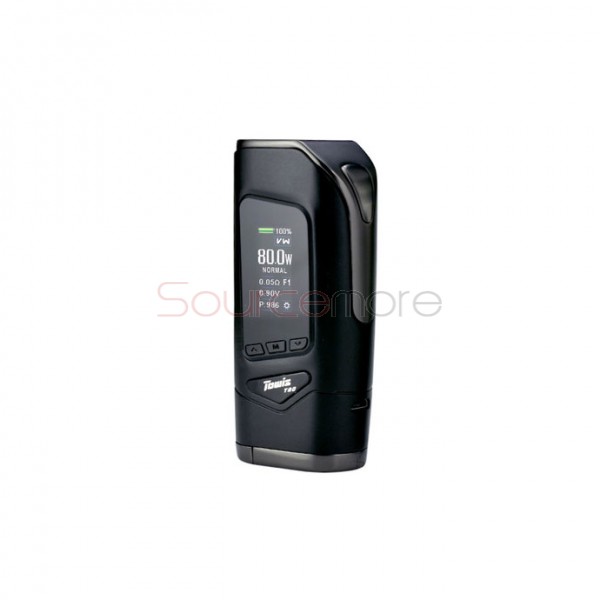 Hcigar Towis T80 80W Box Mod Powered by Single 18650 Cell-Black