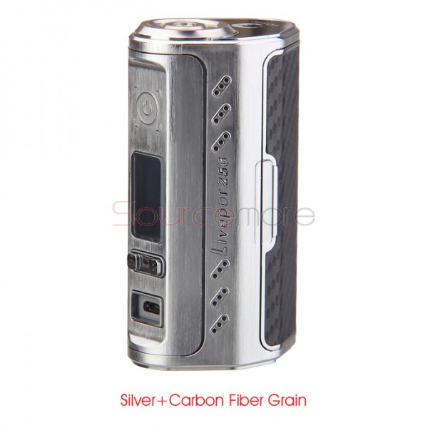 Yosta Livepor 256W TC Box Mod - Silver with Carbon Fiber Grain