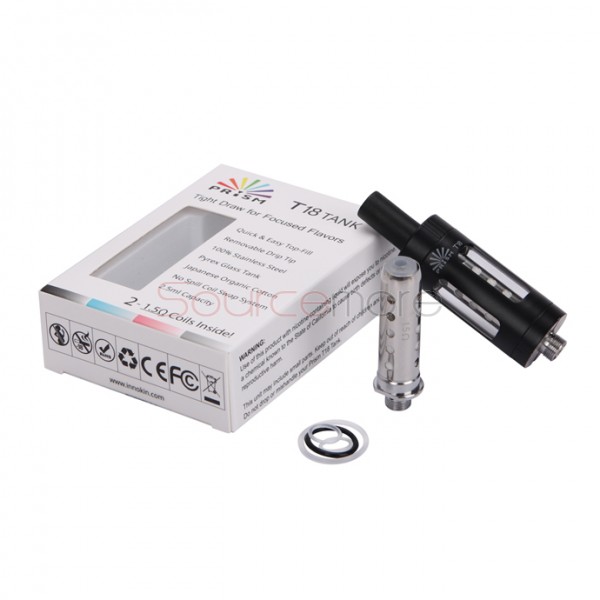 Innokin Endura Prism T18 Tank 2.5ml Top Filling with 1.5ohm Replaceable Coil Head-Black