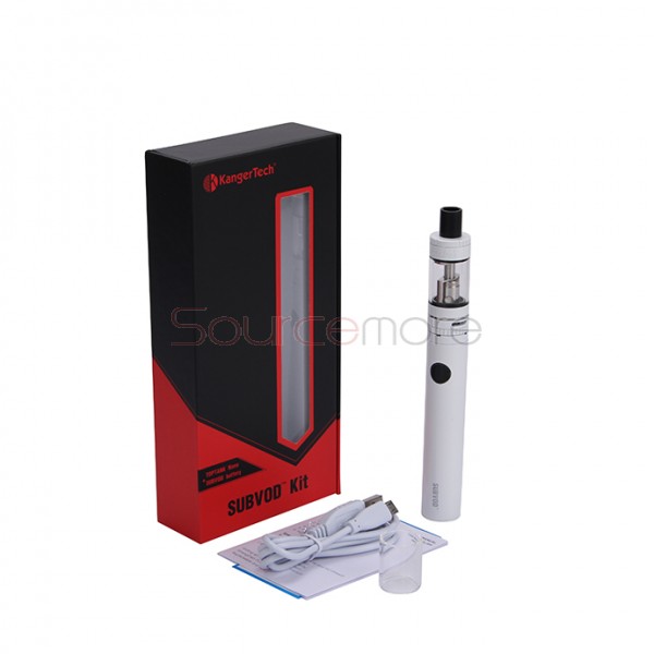 Kanger SUBVOD Starter Kit 1300mah SUBVOD Battery with 3.2ml Nano Atomizer(SSOCC Coil Head)  - White