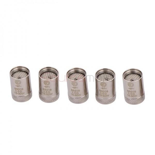 Joyetech Bottom Feeding Replacement Coil Head BF SS316 Lung Inhale Coil for CUBIS Atomizer 5pcs -0.5ohm