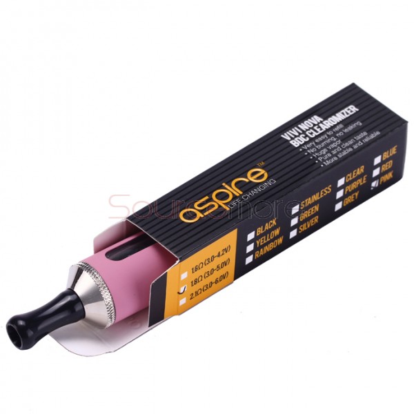 Aspire Vivi Nova-S Glass BVC Clearomizer - Pink