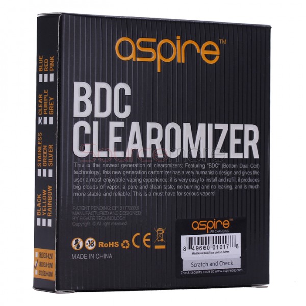 Aspire Mini Vivi Nova-S BVC Clearomizer 5pcs
