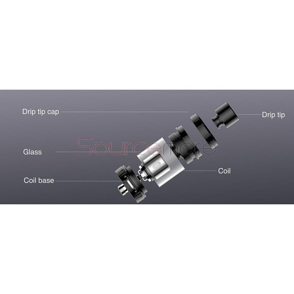Kanger Vola Sub Ohm Tank with 2.0ml Capacity and Bottom Airflow Control-Black
