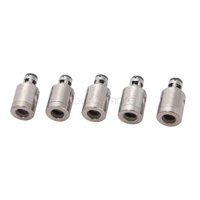 Kanger Ceramice Replacement Coil Head with Kanthal A1 Wire Support 35W-60W for Subtank and Toptank 5pcs-0.5ohm