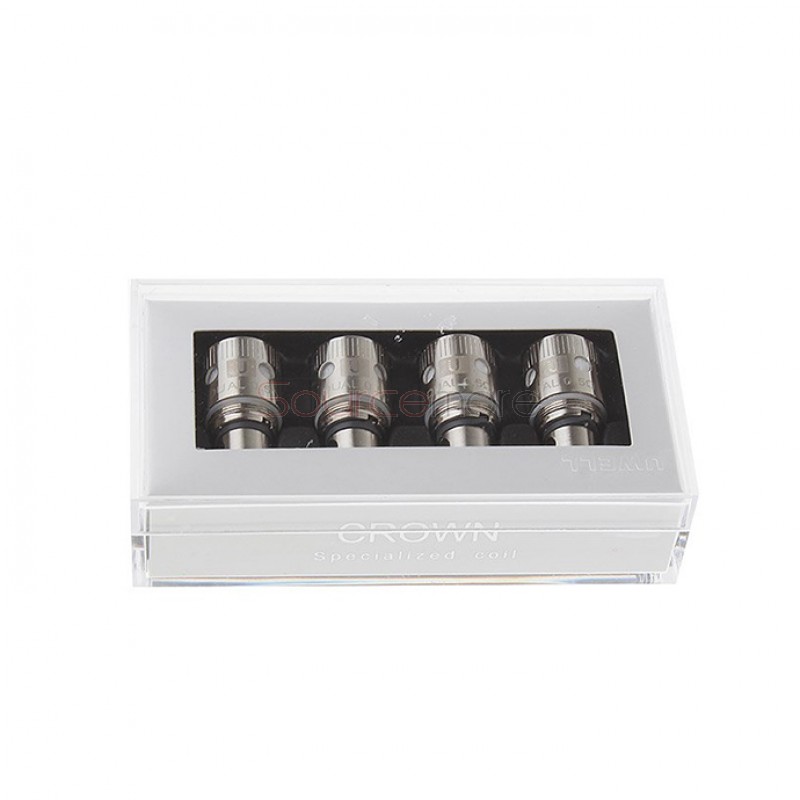 Uwell Crown Replacement Coil for Uwell Crown Tank 4pcs Packing 316L Stainless Steel Dual Coil Head-0.5ohm 
