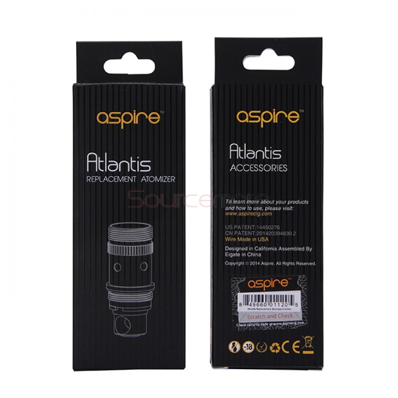 Aspire  BVC Coils for Atlantis/Atlantis 2.0/Atlantis Mega 5PCS