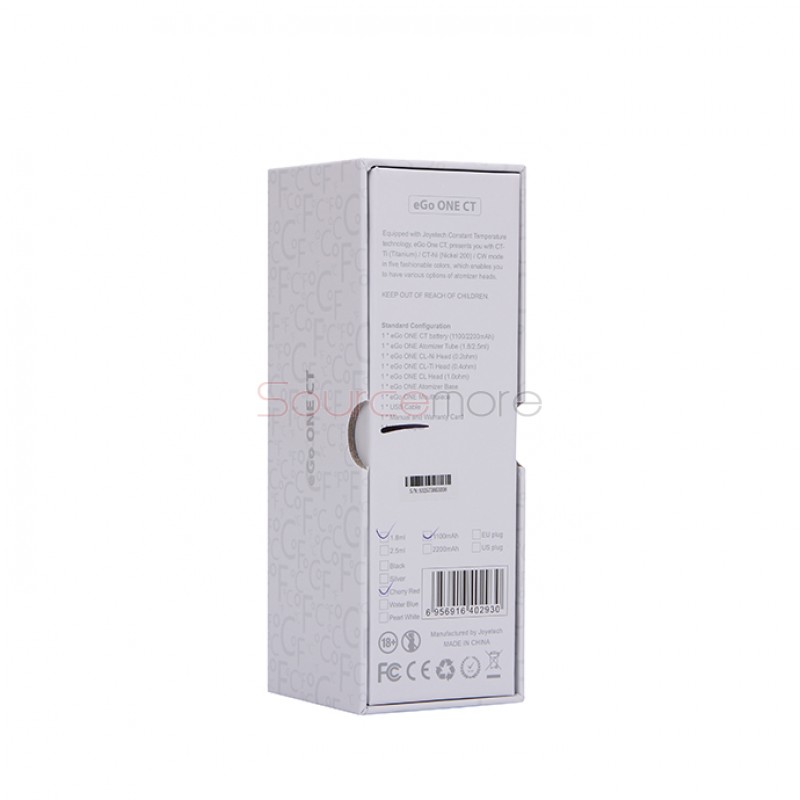 Joyetech eGo ONE CT Starter Kit 1100mah/1.8ml Standard Vesion CT/CW Mode Kit with US Plug-Silver