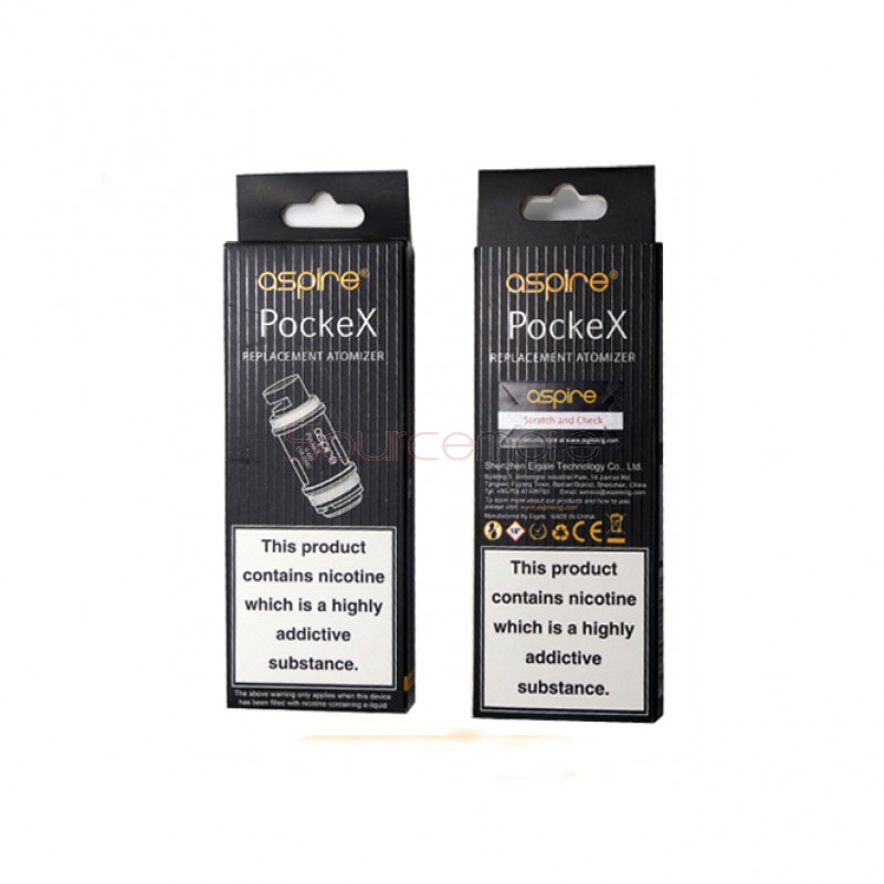 Aspire PockeX Replacement Coil Head 5pcs - TPD 0.6ohm