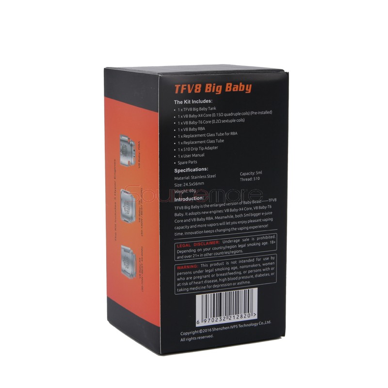 Smok TFV8 Big Baby Tank - Black