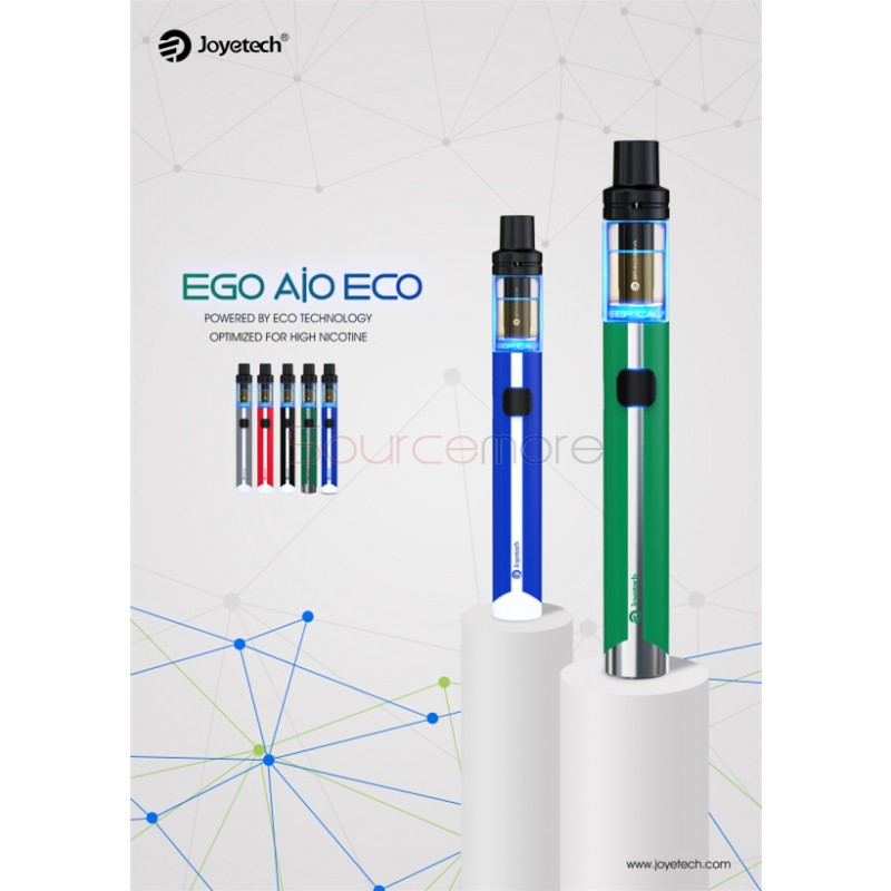 Joyetech eGo AIO ECO Kit with 650mah and 1.2ml Capacity-Red