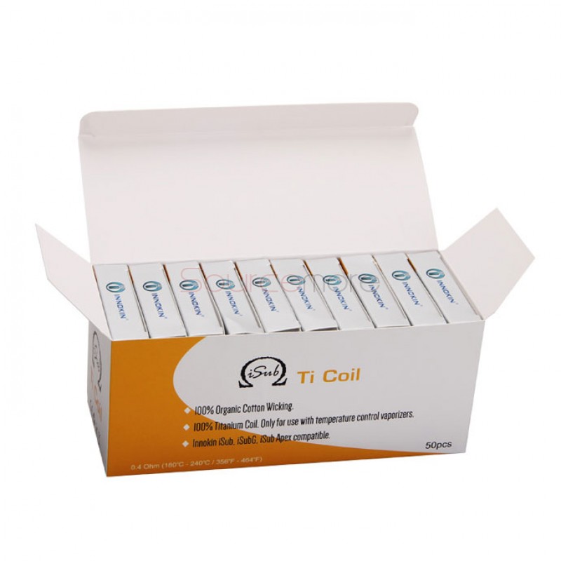 Innokin iSub Ti Replacement Coil Head Titanium Coil for TC Mode 5pcs-0.4ohm