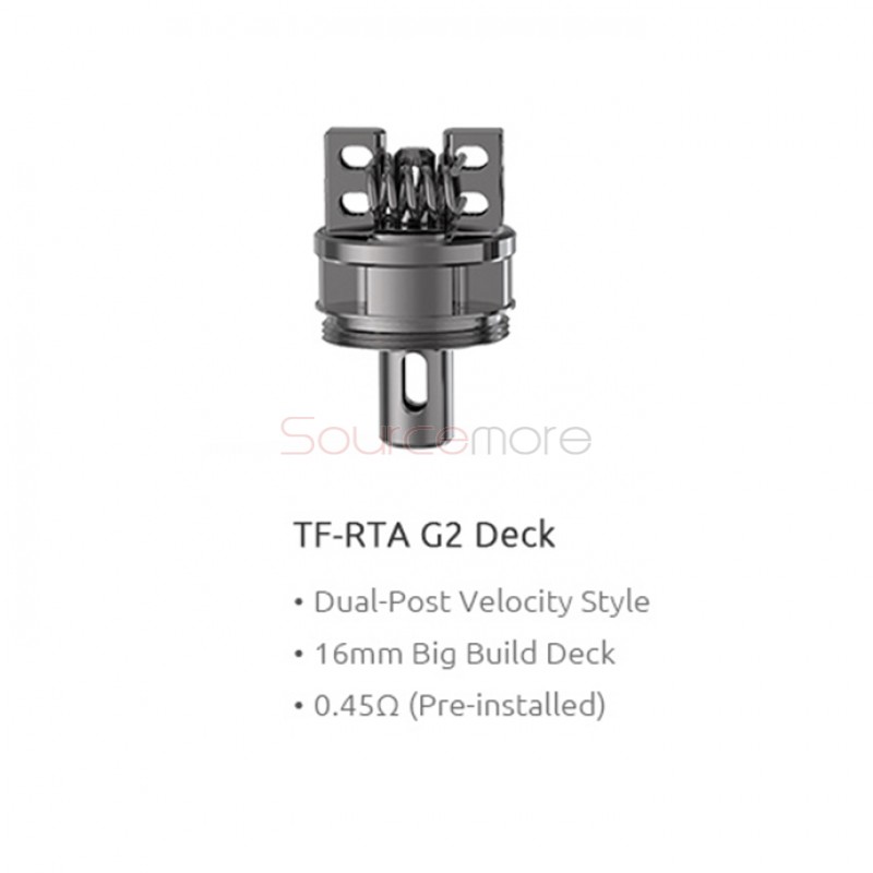 SMOK TF-RTA 16mm Diameter G2 Deck with Dual-Post Velocity Design for TF-RTA Atomizer-0.45ohm