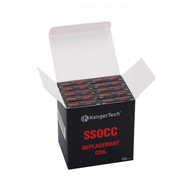 Kanger SSOCC Stainless Steel Organic Cottom Coil Vertical Coil Cylindrical 5pcs-1.2ohm
