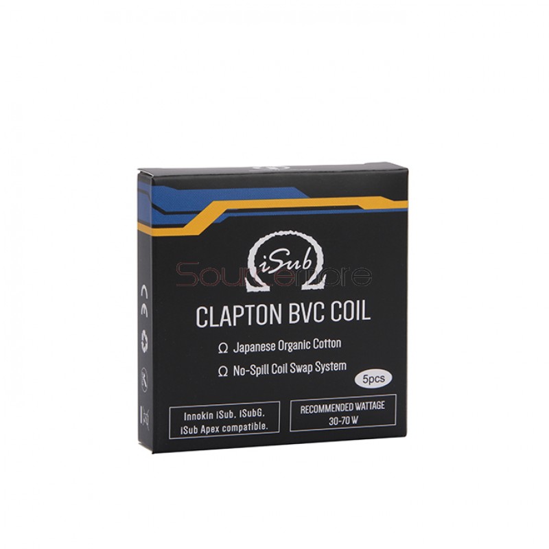 Innokin Clapton BVC Replacement Coil Head for iSub Series Tank 5pcs-0.5ohm