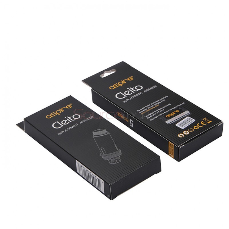 Aspire Cleito Tank Replacement Coil Head 5pcs - Dual Clapton 0.2ohm