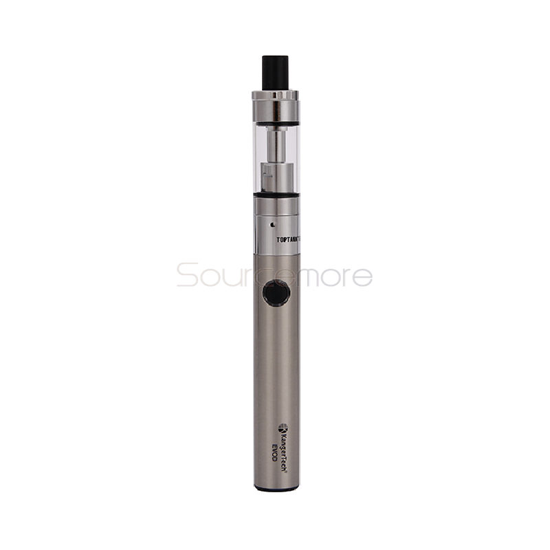 Kanger Top Evod Top-filling Design VOCC-T 1.7ml Top Evod Tank with 650mah Evod Battery Starter Kit-Silver