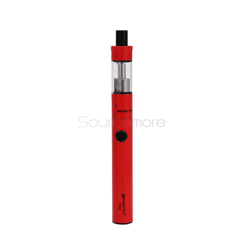 Kanger Top Evod Top-filling Design VOCC-T 1.7ml Top Evod Tank with 650mah Evod Battery Starter Kit-Red