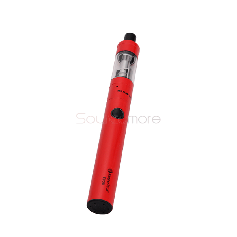 Kanger Top Evod Top-filling Design VOCC-T 1.7ml Top Evod Tank with 650mah Evod Battery Starter Kit-Red