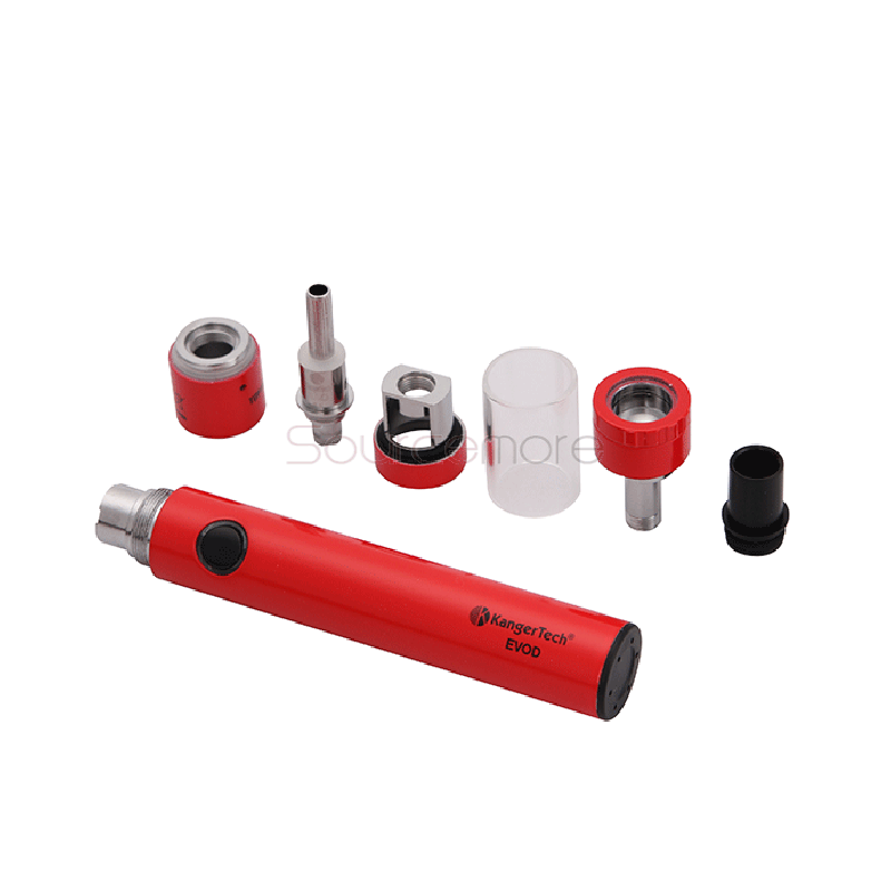 Kanger Top Evod Top-filling Design VOCC-T 1.7ml Top Evod Tank with 650mah Evod Battery Starter Kit-Red