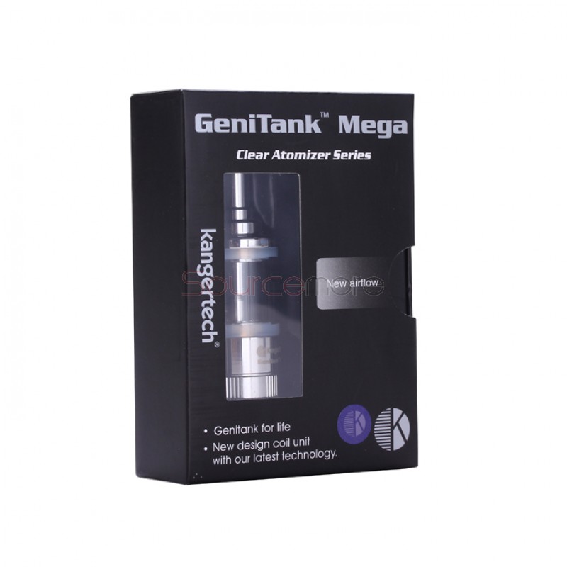Kanger Genitank Mega 3.8ml Clearmoizer Airflow Control Glass Clear Atomizer