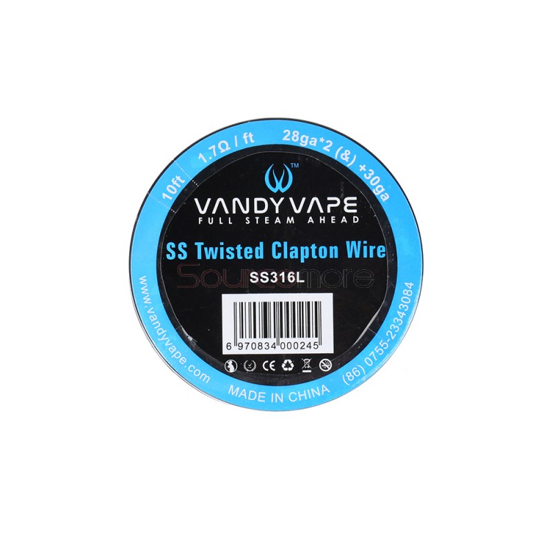 Vandy Vape Twisted Clapton Wire SS 316L 28ga*2(&)+30ga