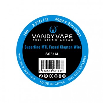 Vandy Vape Superfine MTL Fused Clapton Wire SS316L