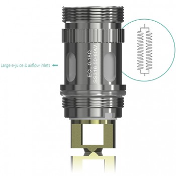Eleaf Replacement Coil Head ECL Dual SS316 Head 